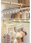 ® 1 Adet Yer Tasarruflu 6 Kancalı Plastik Dolap İçi Düzenleyici Pratik Askı