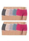 10 Adet Kadın Komple Tül Dantel Boxer Külot