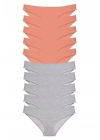 10 adet Süper Eko Set Likralı Kadın Slip Külot Pudra Gri