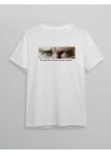 10 Kasım Atatürkü Anma Günü Baskılı Oversize Bisiklet Yaka T-shirt - Beyaz