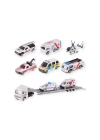 10 Parça Araç Taşıyan Tır Seti - Die Cast - DS047 - Ambulans