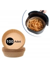 ® 100 Adet  Air Fryer Pişirme Kağıdı Tek Kullanımlık  Yağlı Kağıdı Yuvarlak Tabak Model