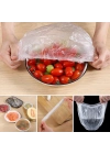 100 Adet Lastikli Tazeliği Koruyan Tencere Ve Tabak Bonesi  Esnek Strech Kapak