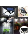 ®  100 Ledli 3 Farklı Aydınlatma Ayarlı Solar Güneş Enerjili Hareket Sensörlü Bahçe Duvar ası