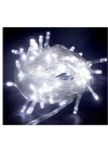 10m 100 Led Boncuk Lamba Beyaz Işık Şeffaf Kablo