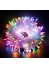 10m 100 Led Boncuk Lamba RGB Işık Şeffaf Kablo