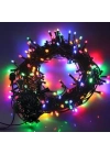 10m 100 Led Boncuk Lamba RGB Işık Siyah Kablo