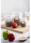 12li Barok Yuvarlak 3 Boy Kavanoz Seti & Saklama Kabı & Erzak Kabı  (4*1000 ML, 4*500 ML,4*250 ML)