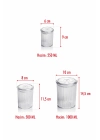 12li Barok Yuvarlak 3 Boy Kavanoz Seti & Saklama Kabı & Erzak Kabı  (4*1000 ML, 4*500 ML,4*250 ML)