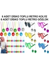 12 Parça 80-90 Retro Parti Seti Disco Toplu Gözlük Ve Kolye