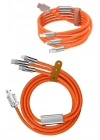 120W 3 İn 1 Uyumlu Silikon Şarj Kablosu Hızlı Şarj Kablosu