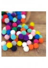 12mm Renkli Karışık Yumuşak Ponpon Peluş 200 Adet