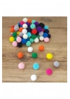 12mm Renkli Karışık Yumuşak Ponpon Peluş 200 Adet