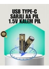 1.5V AA Şarjlı Lityum Pil | 1000+ Kez Şarj Edilebilir | Hızlı Type-C Şarj (2 Adet)