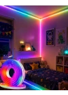 16 Milyon Renk RGB Neon Şerit Led İç ve Dış Mekan Dekor Işığı