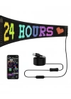 16x96 LED Yazı Paneli 60 cm Esnek RGB Işıklı Programlanabilir Ekran