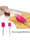 2'li Silikon Pasta - Börek - Poğaça Yağ Fırçası Ve Spatula Seti