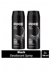 2 Adet Axe Erkek Deodorant & Bodyspray Black 48 Saat Etkileyici Koku Vücut Spreyi 150 ml