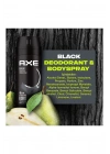 2 Adet Axe Erkek Deodorant & Bodyspray Black 48 Saat Etkileyici Koku Vücut Spreyi 150 ml