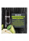 2 Adet Axe Erkek Deodorant & Bodyspray Black 48 Saat Etkileyici Koku Vücut Spreyi 150 ml