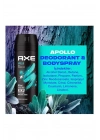 2 Adet Axe Erkek Sprey Deodorant Apollo 48 Saat Etkileyici Koku Vücut Spreyi 150 ml