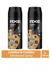 2 Adet Axe Erkek Sprey Deodorant Leather & Cookies 48 Saat Etkileyeci Koku 150 ml