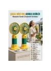 2 ADET Şarjlı Mini El Fanı Taşınabilir Masaüstü Vantilatör max 4 saat 723211