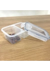 ®  2 Bölmeli 0,45+0,45 Litre Kilitli Kapaklı Erzak Saklama Kabı LC-524