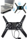 2 Fanlı Notebook Soğutucu Portatif Katlanabilir Laptop Soğutucu Fan Usbli Stand Bilgisayar Fanı