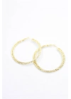 2li Halka Küpe- 5 cm - Altın