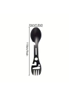 2li Paket Taktiksel Spork Kaşık Çatal - 5 Fonksiyonlu - Paslanmaz Çelik