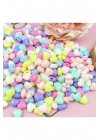 20 gr (100 adet) Şeker Rengi Akrilik Kalp Boncuklar Renkli Karışık Plastik Pastel Boncuklar Ara Boncuk Kalp Şekilli Kolye Bilezik için