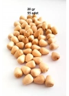 20 Gr (55 Adet) Ahşap Boncuk 12 mm boy x 10 mm en Doğal Ahşap Makrome El İşi Çanta
