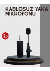 20 Metre Menzilli Kablosuz Yaka Mikrofonu Gürültü Engelleyici