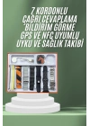 2.05 İnç IPS Ekranlı Akıllı Saat Sağlık Takip ve Spor Modları 7 Kordonlu