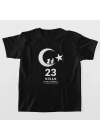 23 Nisan    ramı Baskılı Özel T-shirt - Siyah -