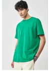24/1 Düz A Kalite Oversize T-shirt - Yeşil -