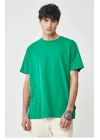 24/1 Düz A Kalite Oversize T-shirt - Yeşil -