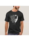 24 Kasım Öğretmenler Günü Temalı Baskılı Bisiklet Yaka T-shirt - Siyah