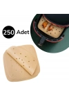 ®  250 Adet Air Fryer Pişirme Kağıdı Tek Kullanımlık Hava Fritöz Yağ Geçirmez Yapışmaz Gıda Pişirme Kağıdı Delikli Kare Model