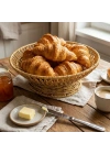 ®  28 cm Plastik Rattan Servis Çanağı – Doğal Hasır Görünümlü Dekoratif Meyve, Ekmek ve Sunum Kasesi