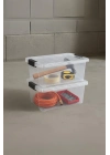 2’li Şeffaf Saklama Kutusu & Düzenleme Kutusu 10,5 Lt