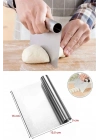 2li Set Hamur Şekillendirici Eğik Pasta Spatulası +metal Hamur Kesici Kazıyıcı Spatula