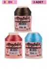 3 Adet Altınbaşak Oya ve Dantel İpi 20 gr - Royaleks - No: 031 - 131 - 956