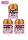 3 Adet Altınbaşak Oya ve Dantel İpi 20 gr - Royaleks - No: 041