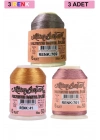 3 Adet Altınbaşak Oya ve Dantel İpi 20 gr - Royaleks - No: 041 - 701 - 769