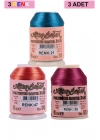 3 Adet Altınbaşak Oya ve Dantel İpi 20 gr - Royaleks - No: 047 - 089 - 021