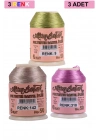 3 Adet Altınbaşak Oya ve Dantel İpi 20 gr - Royaleks - No: 142 - 318 - 009