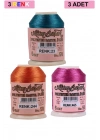 3 Adet Altınbaşak Oya ve Dantel İpi 20 gr - Royaleks - No: 244 - 465 - 023