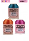 3 Adet Altınbaşak Oya ve Dantel İpi 20 gr - Royaleks - No: 244 - 465 - 023